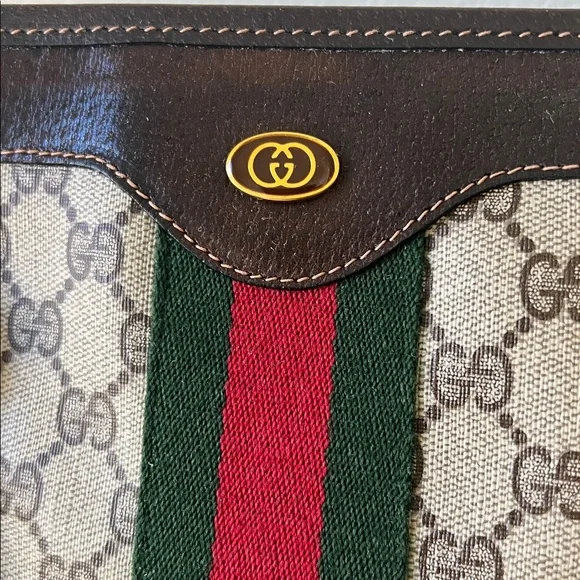 Gucci Monogram Sherry Line Hand Bag tote - Picture 3 of 17